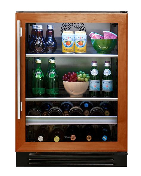 refrigerated beverage center with glass door
